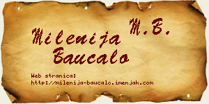 Milenija Baucalo vizit kartica